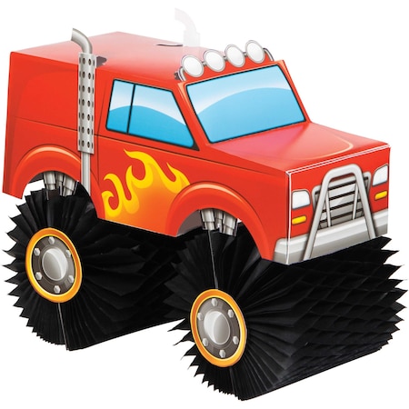 Creative Converting Monster Truck Centerpiece, 8.5"x10", 6PK 340059